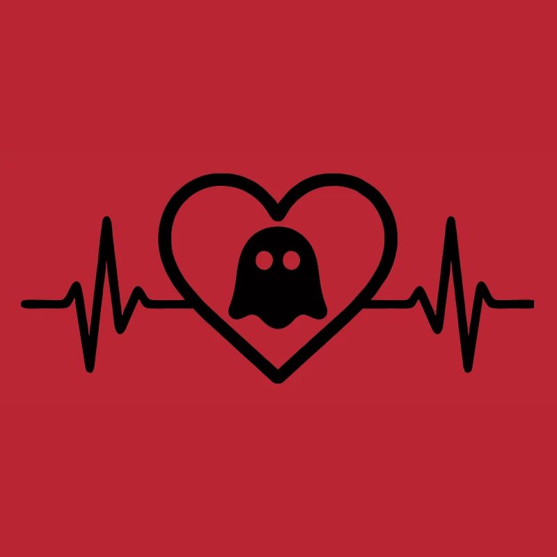 Herz Halloween Geist