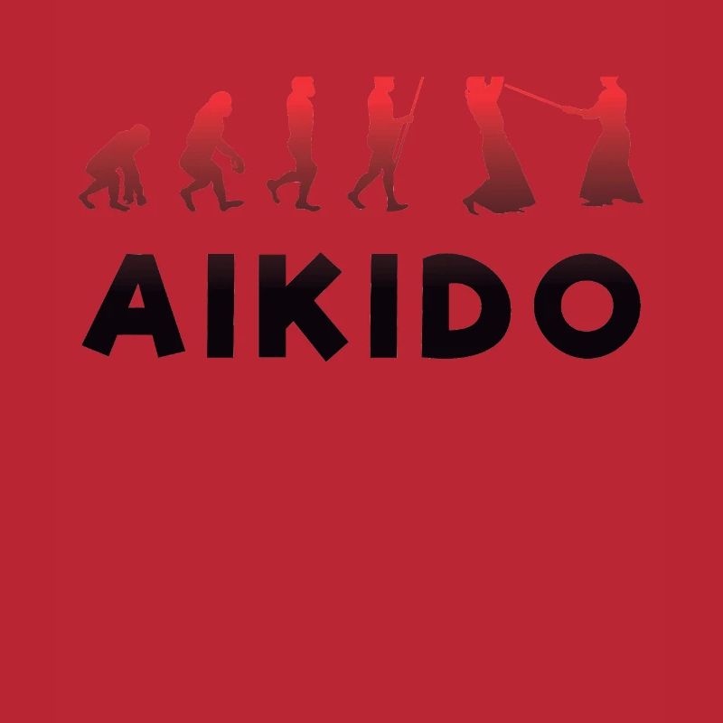 Evolution monkey to fighting Aikido red sword