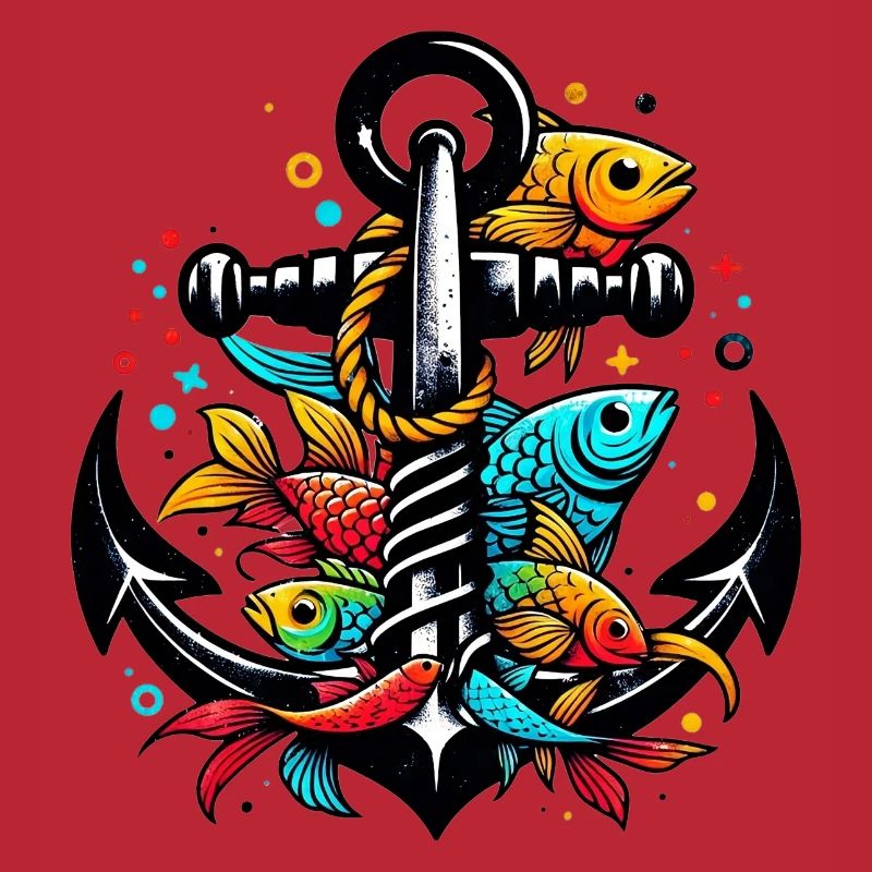 An Anchor with Fish