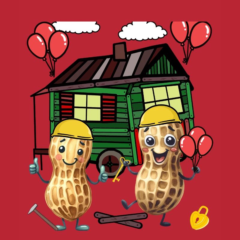 Peanuts Constructeur de maison Constructeur Remorque de construction Maison propre Maison