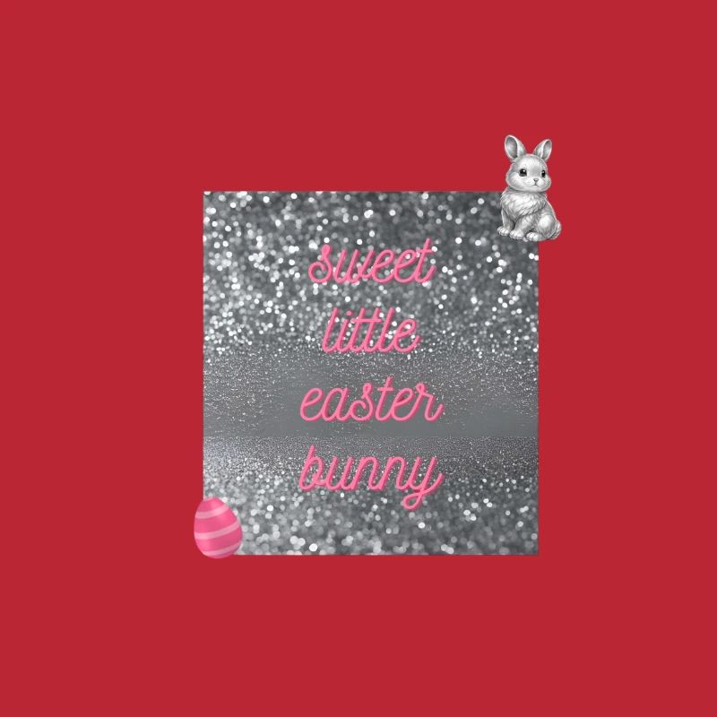 Cute Easter bunny in glitter design