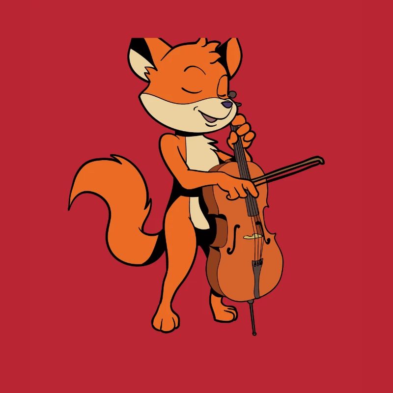 Comic Fuchs plays cello