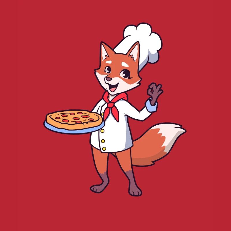 Fuchs ist Pizzabäcker