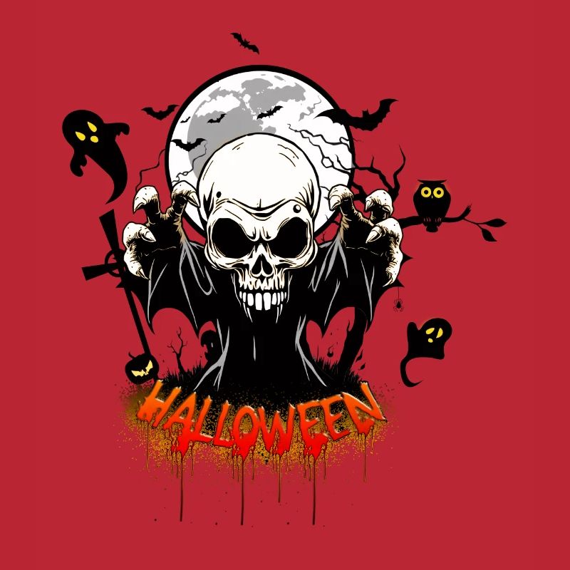 Skull with sharp teeth