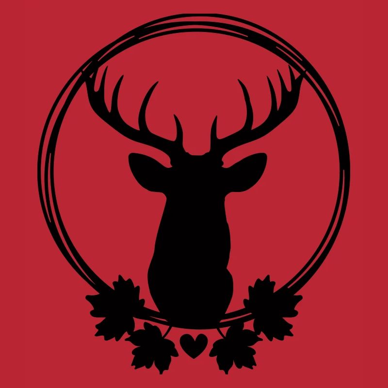 Kranz mit Hirsch