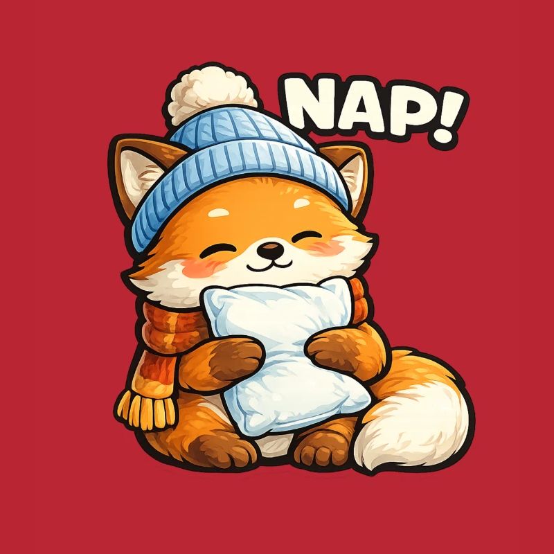 Winter cuddle fox with hat