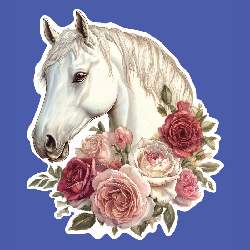 Pferd mit Blumen