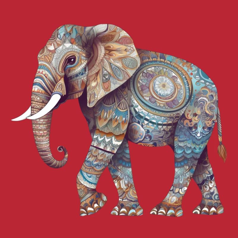 Bunter Mandala Elefant