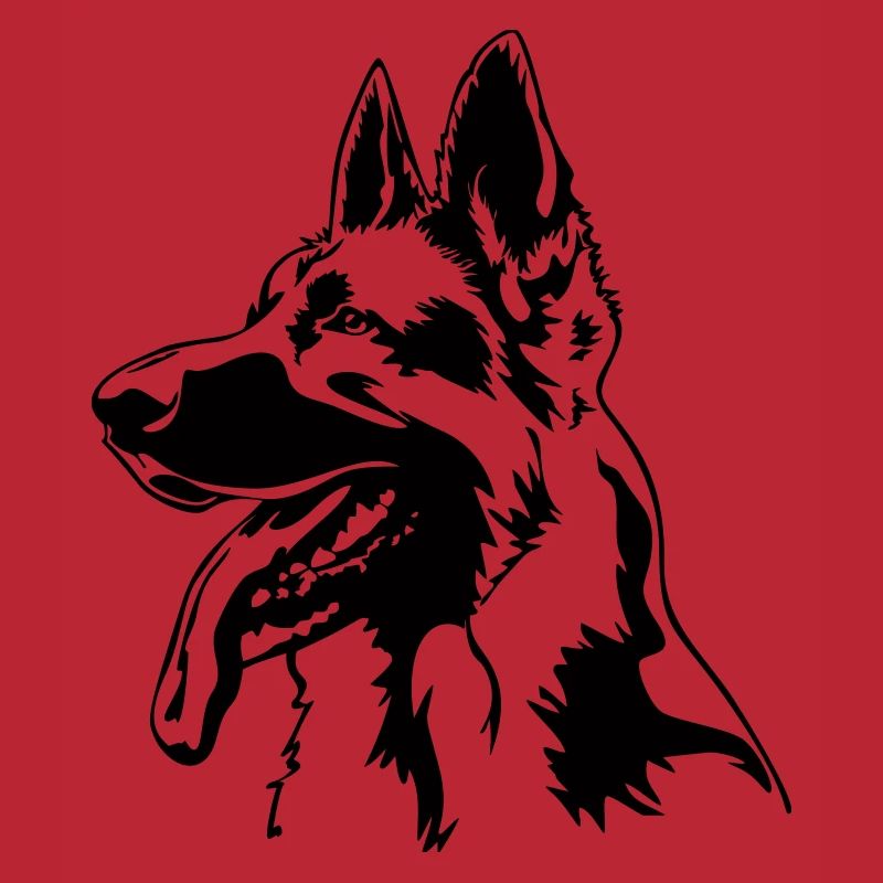 German shepherd head