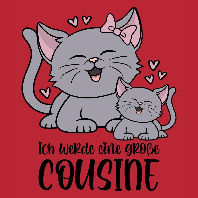 Ich werde eine große Cousine - Katze Katzen Kinder