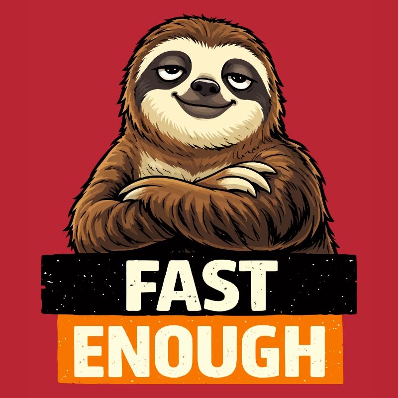 Fast Enough Sloth Graphic