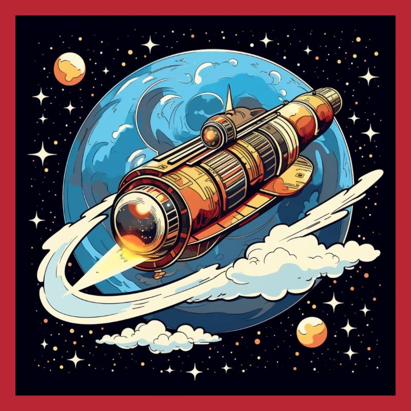 Vol de fusée dans l’espace