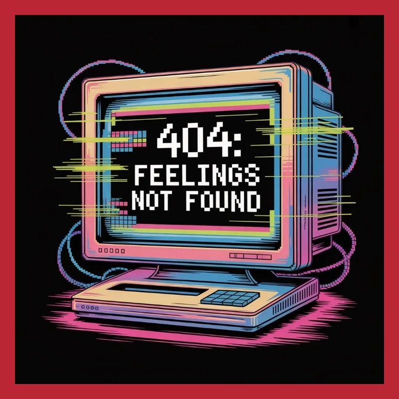 Retro Computer 404 Kein Gefühl