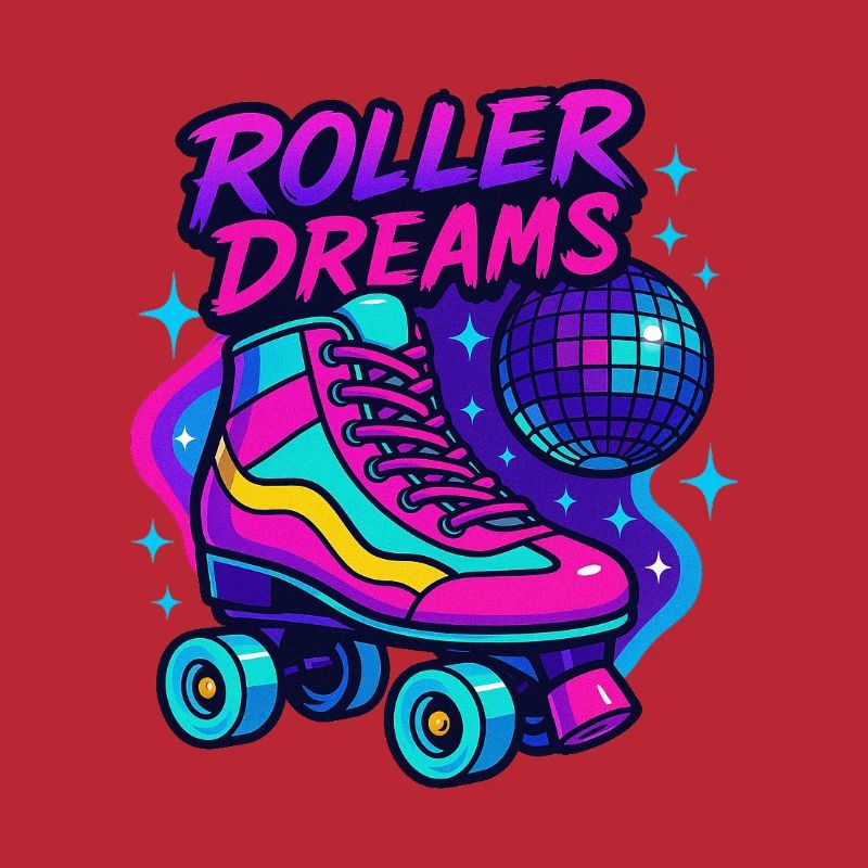 Neon Rollschuhe Disco Design
