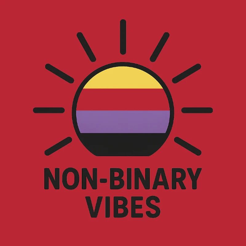 Non-Binary Vibes Sun Logo