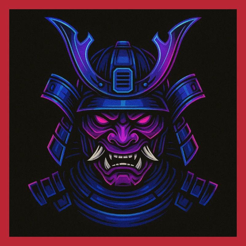 Neon Samurai Maske