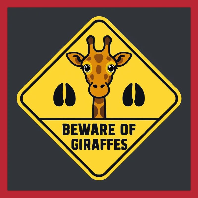 Giraffen-Warnschild
