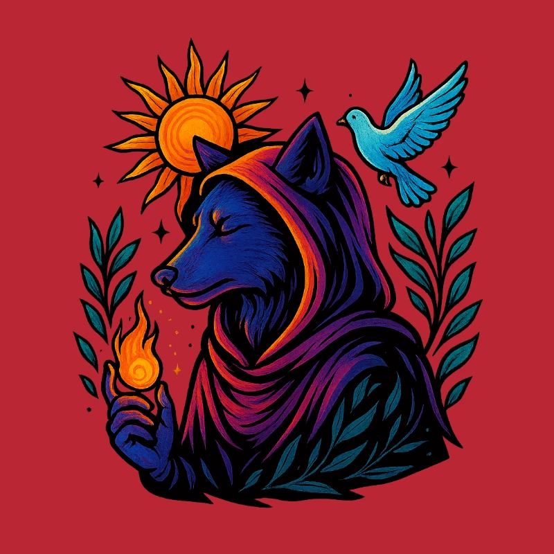 Flamme des Geistes – Kosmische Wolfskunst