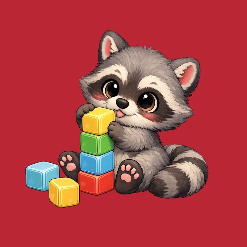 Bébé Oskar avec des blocs de construction