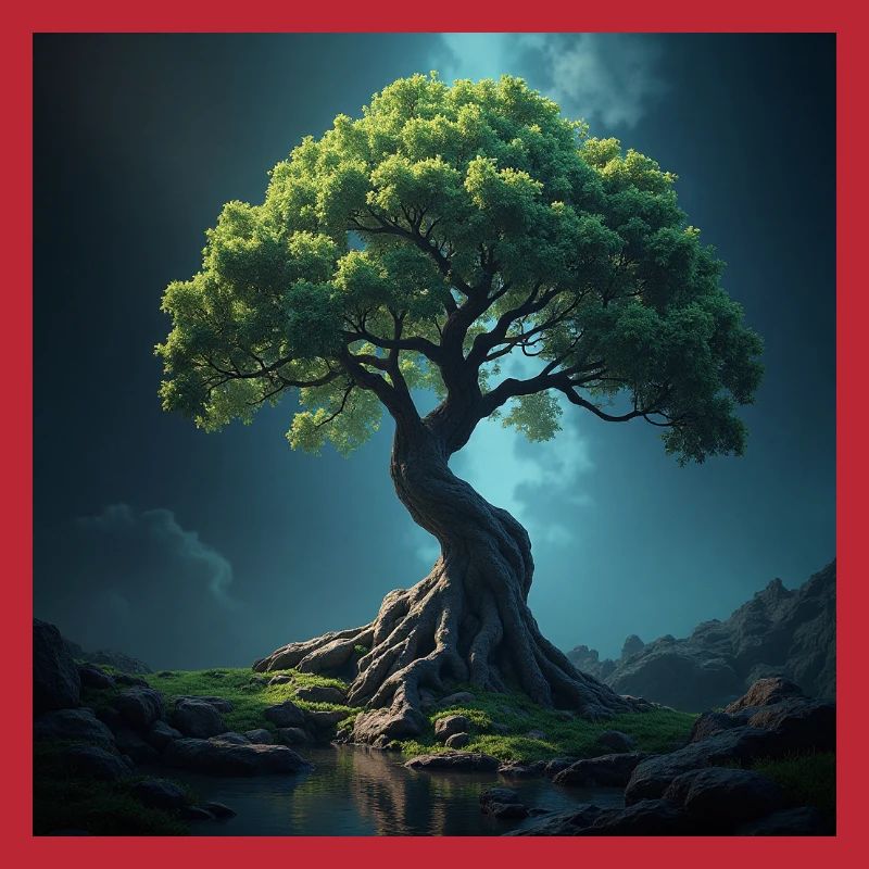 Bunter Baum des Lebens.