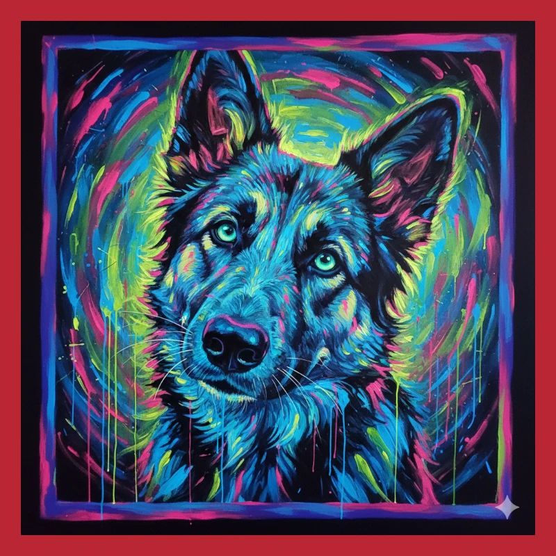Regard de loup néon