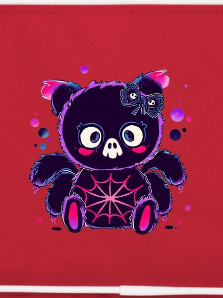 Neon Pandabär mit Spinnennetz