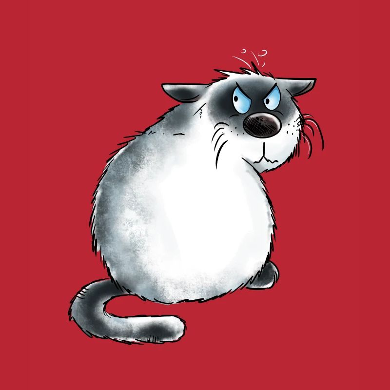 Grumpy Siamese Cat I Cat Friends Gift