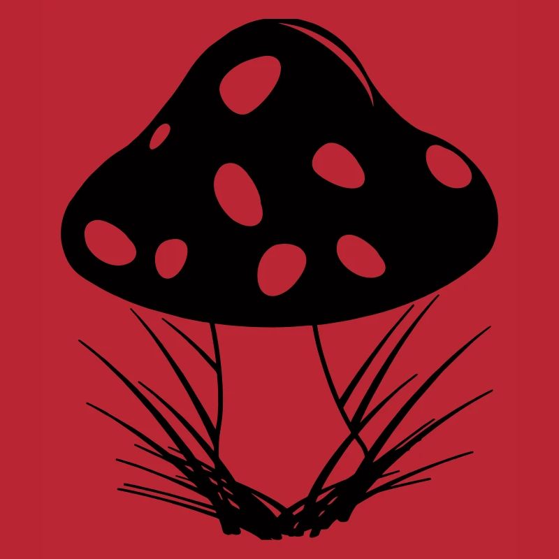 Champignon d’automne avec des points blancs