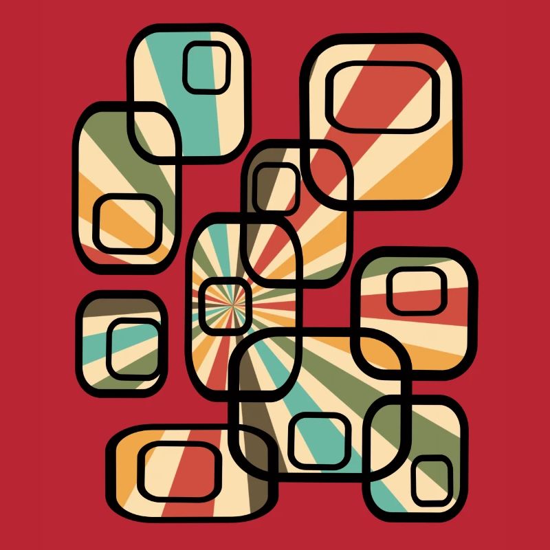 70s wallpaper pattern cuboid retro pattern