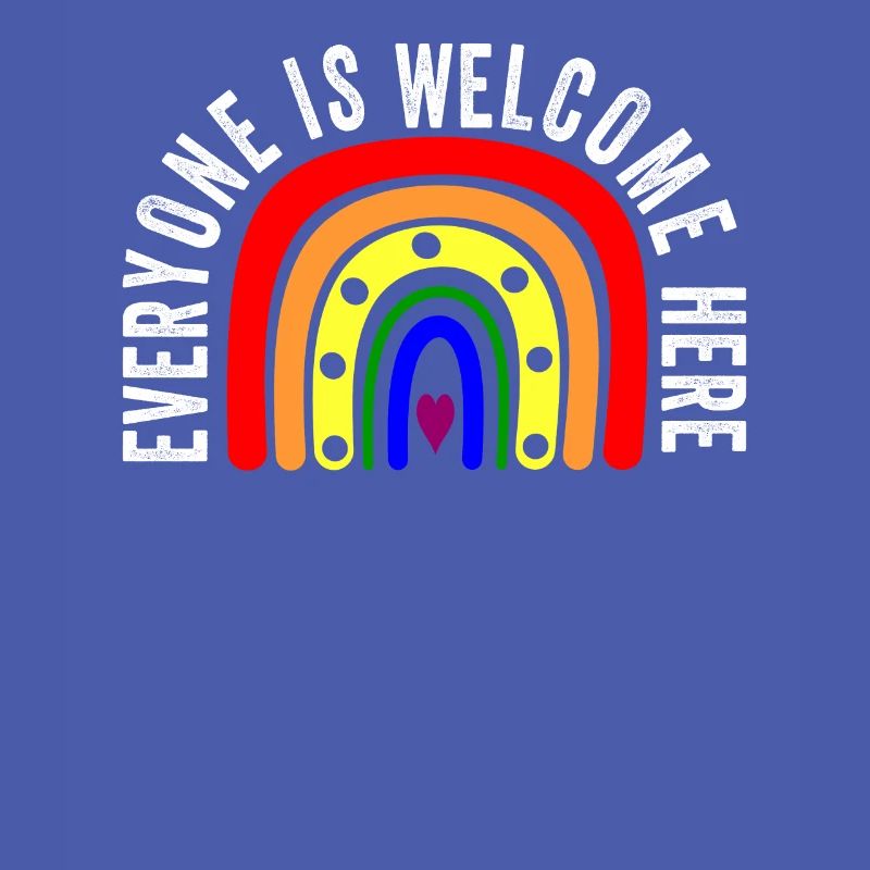 UNITY DAY Everyone is Welcome Here Boho Rainbow