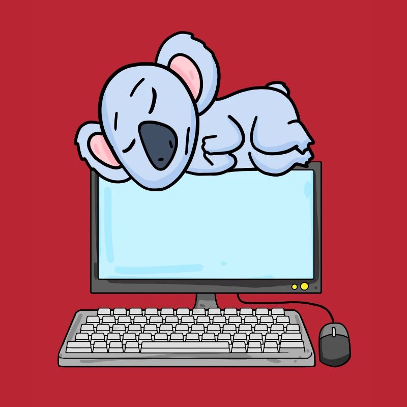 Koala Computer Nerd Programmierer Geschenk