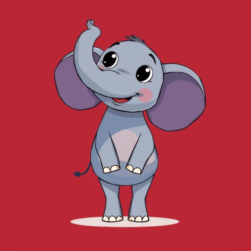 Conception graphique d’éléphant mignon