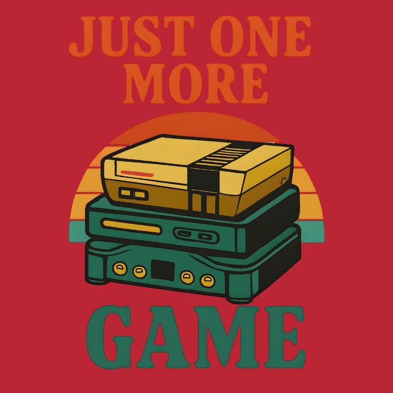Retro Gaming Stack Illustration