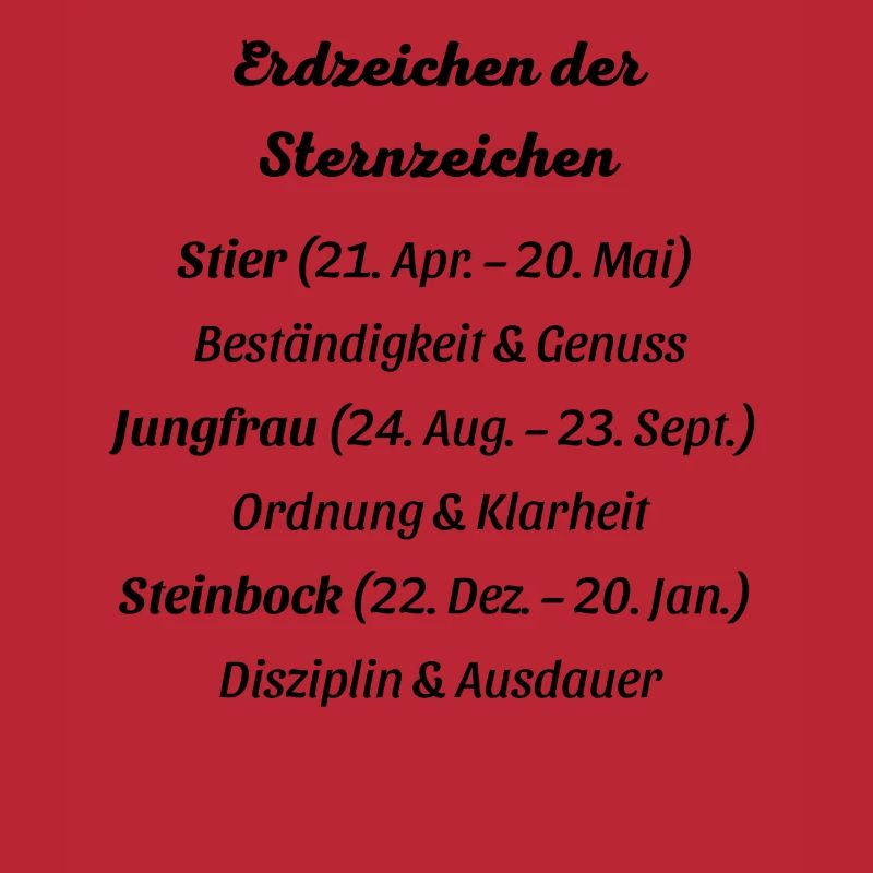 Erdzeichen_der_Sternzeichen