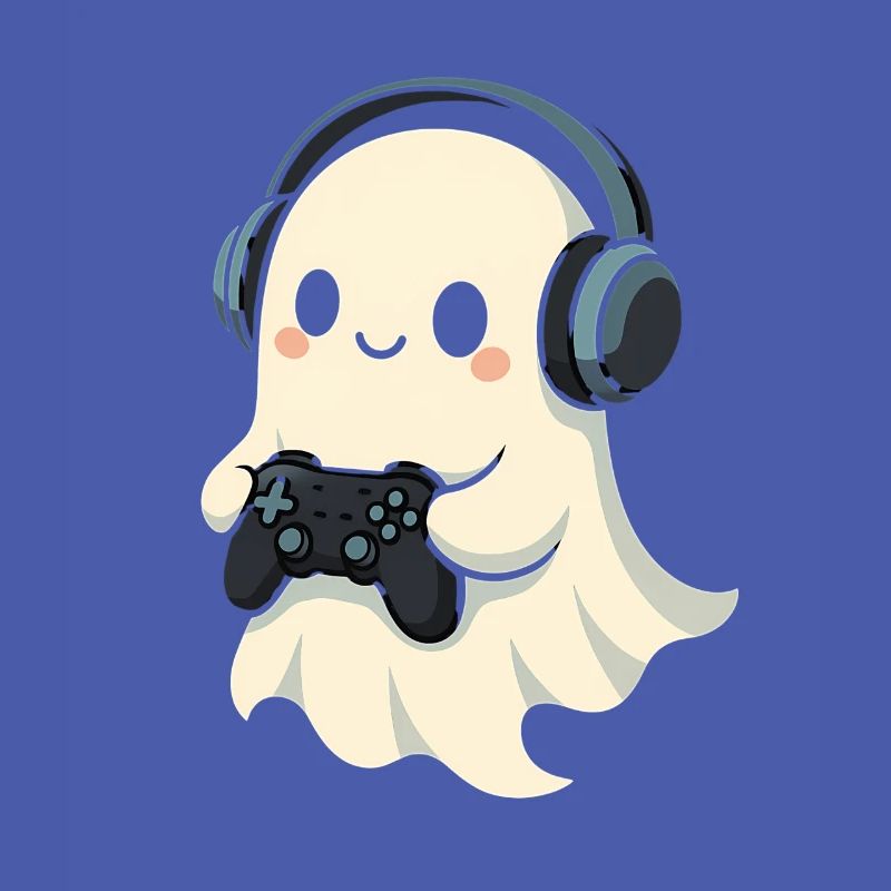 Geist mit Kopfhörer Spielcontroller