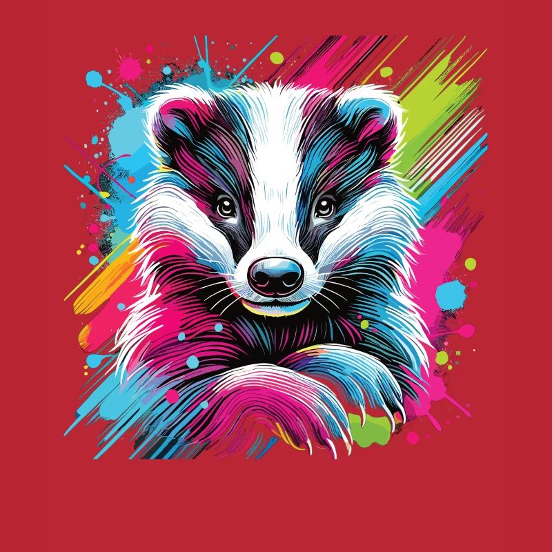 Neon Dachs Splash Kunst