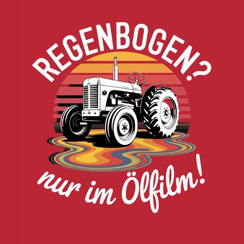  Regenbogen Nur Im Ölfilm Traktor Oldtimer