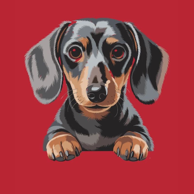 Illustration de chiot teckel