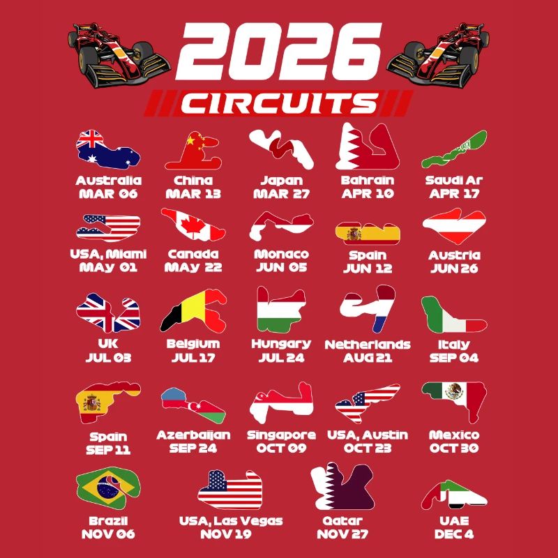 Formula  2026 Circuits  for True Formula Fans