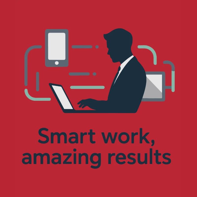 Smart Work Tech Silhouette