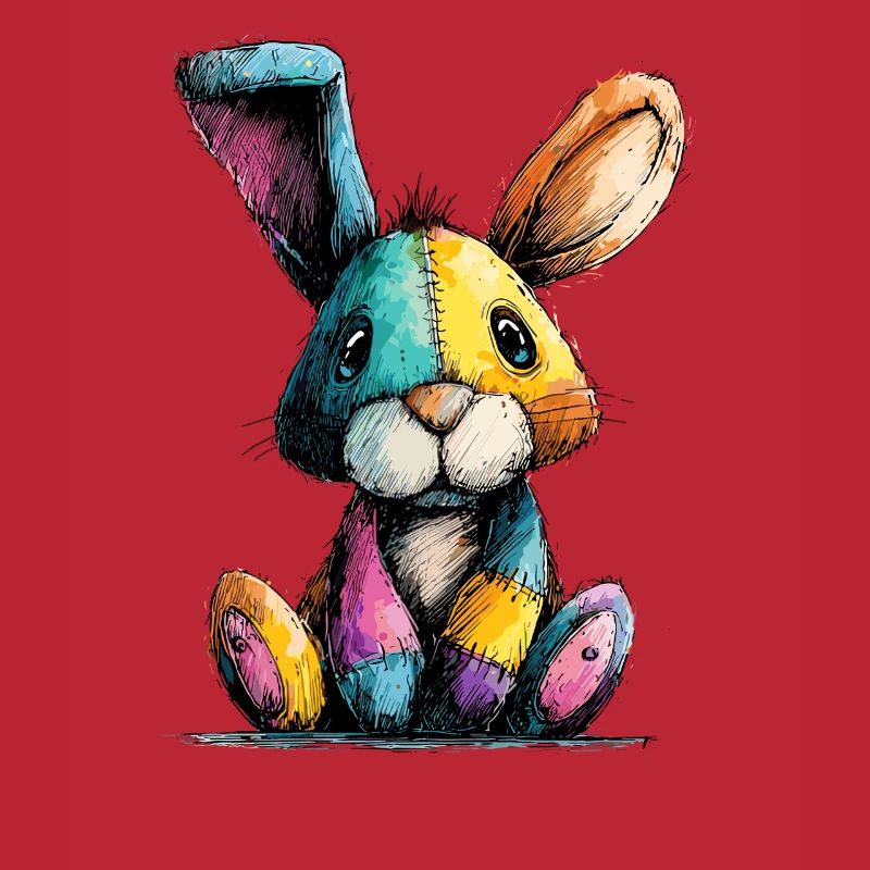 Patchwork Bunny Colorful