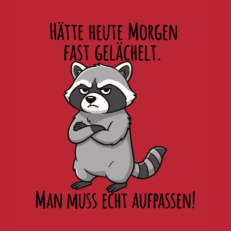 Almost Smiled – Grumpy Raccoon Morning Grouch