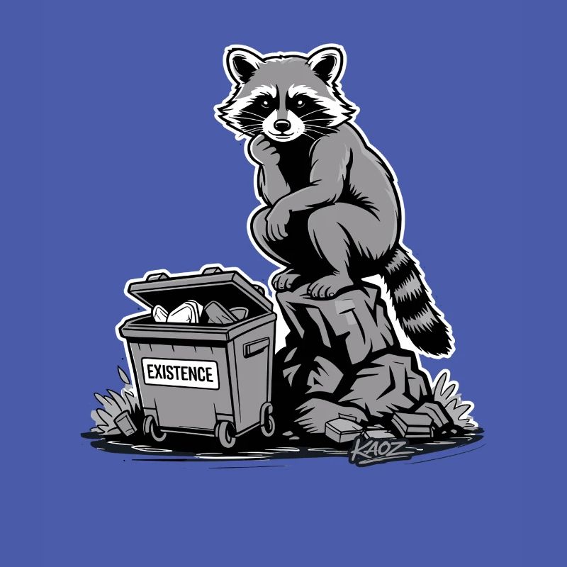 Existenz Waschbärmüllcontainer