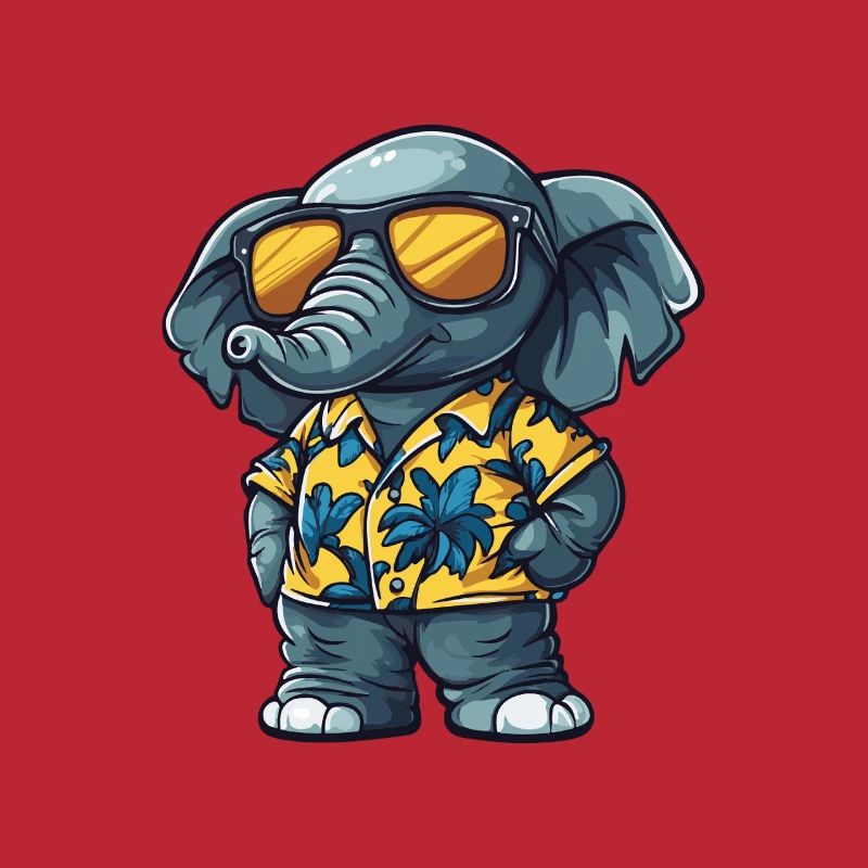 Elefant Comic Urlaub