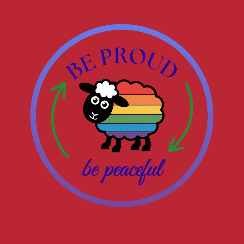 Pride Regenbogen-Schaf: Stolz und Friedlich