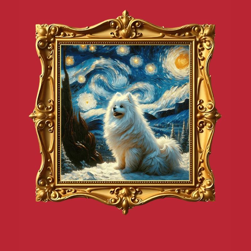 Spitz Pomeranian Starry Night