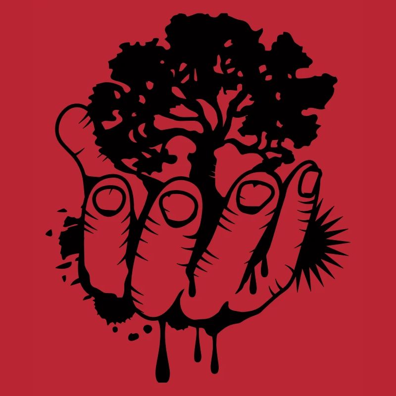 A tree held by a hand