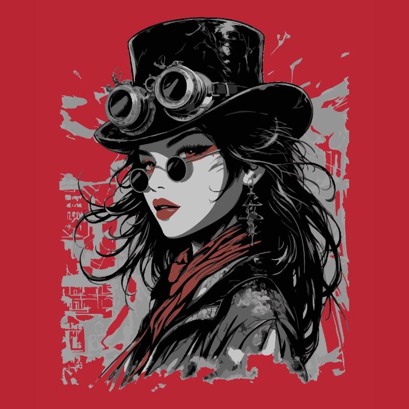 Steampunk Diva mit Goggles