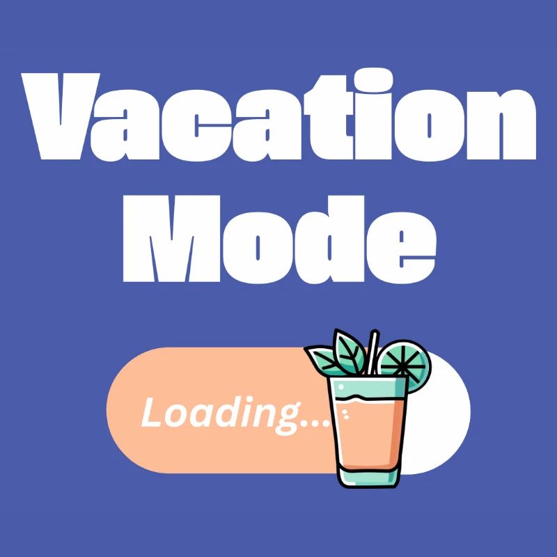 Vacation Mode On – Mai Tai mit Ladebalken (hell)