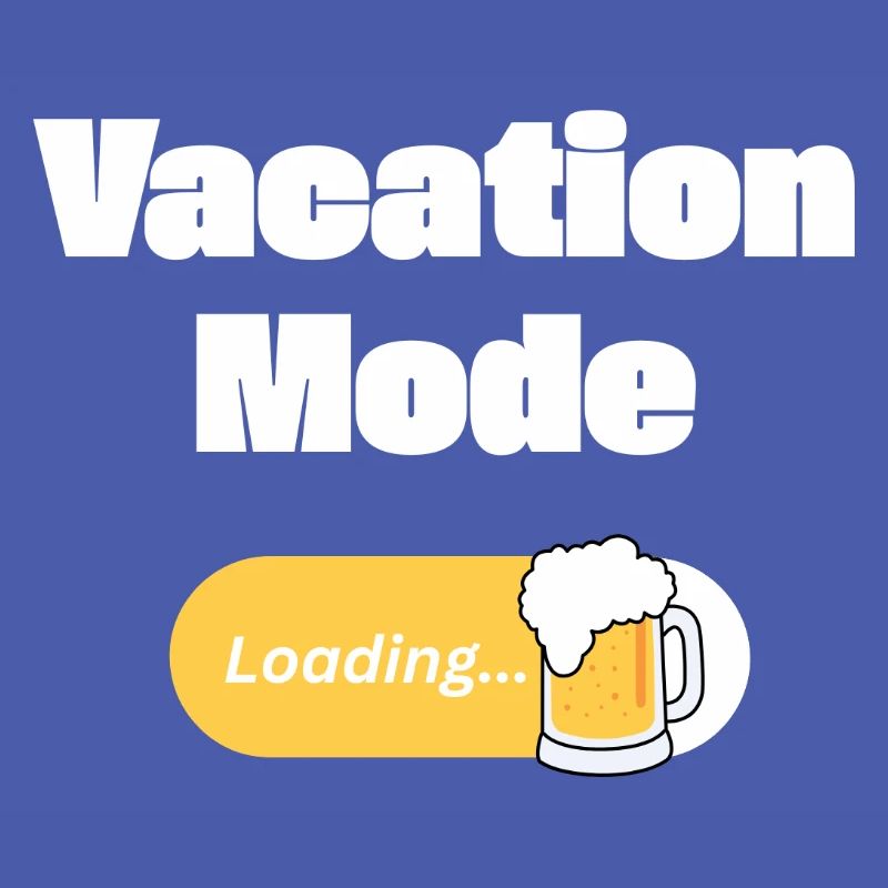 Vacation Mode On – Beer with loading bar (light)